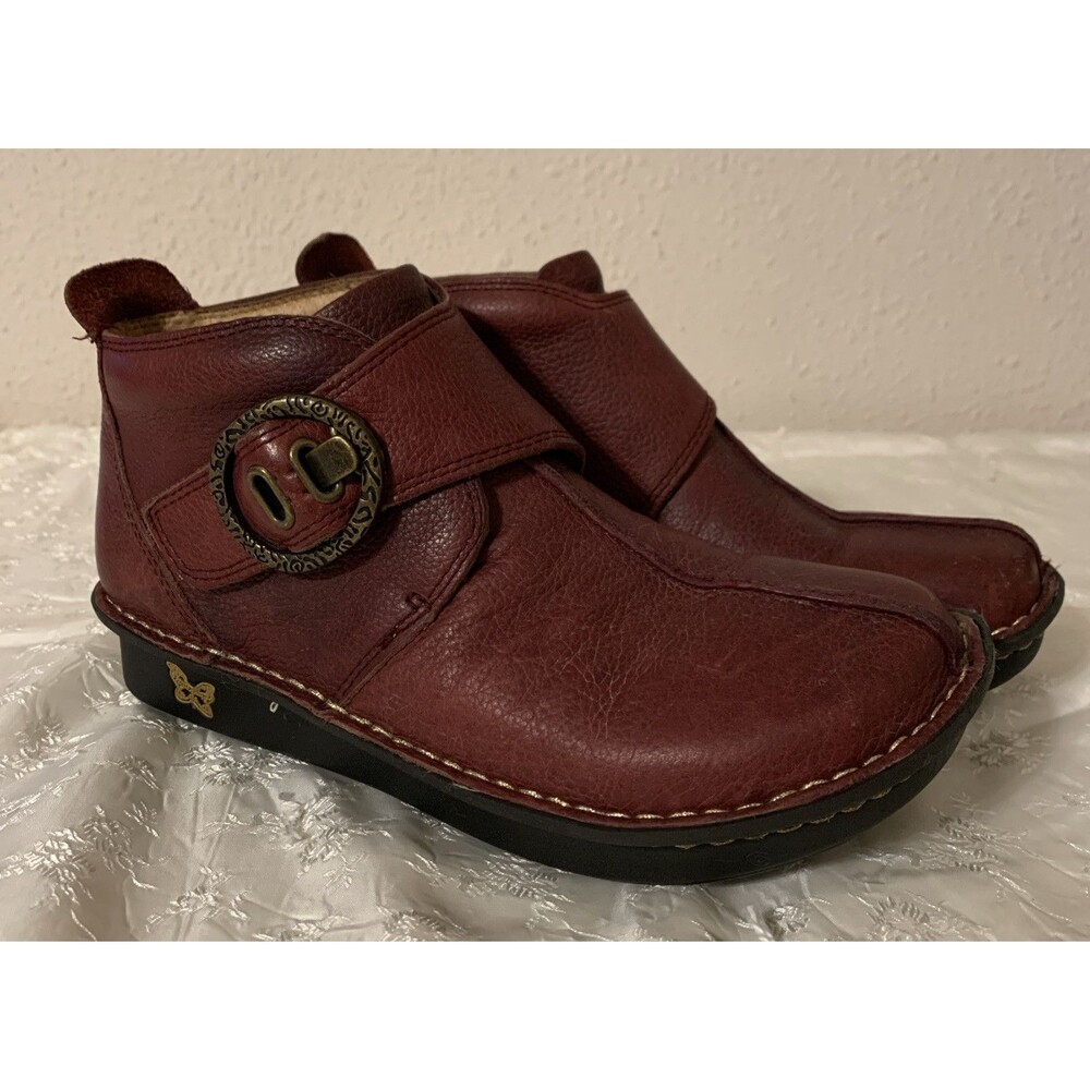 Alegria PG Lite Ankle Boot Womans 8.5 37 Maroon Leather